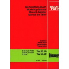 Deutz D6806 - D7206 - D6807 - D7207 - D7807 power train Workshop Manual